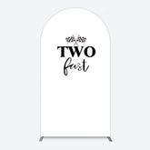 Lofaris Simple White Black Two Fast Birthday Arch Backdrop